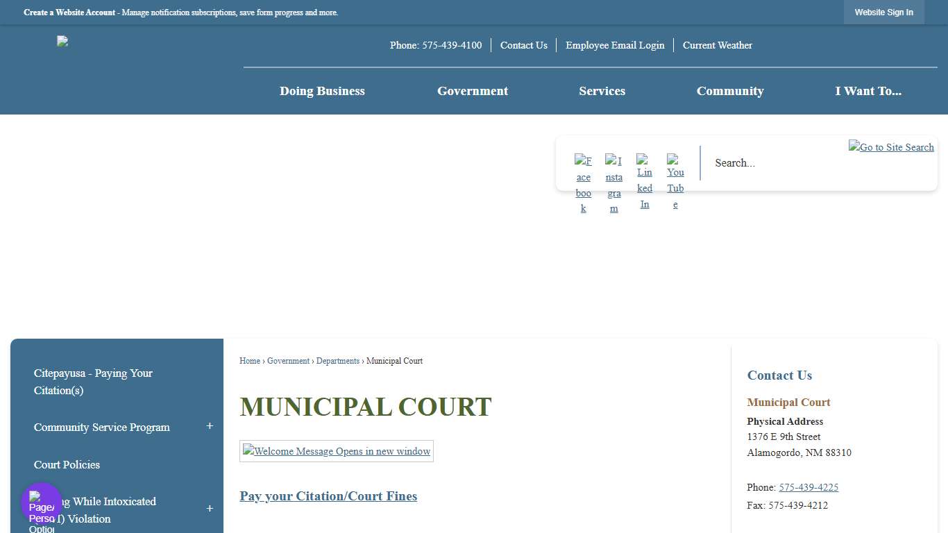 Municipal Court | Alamogordo, NM