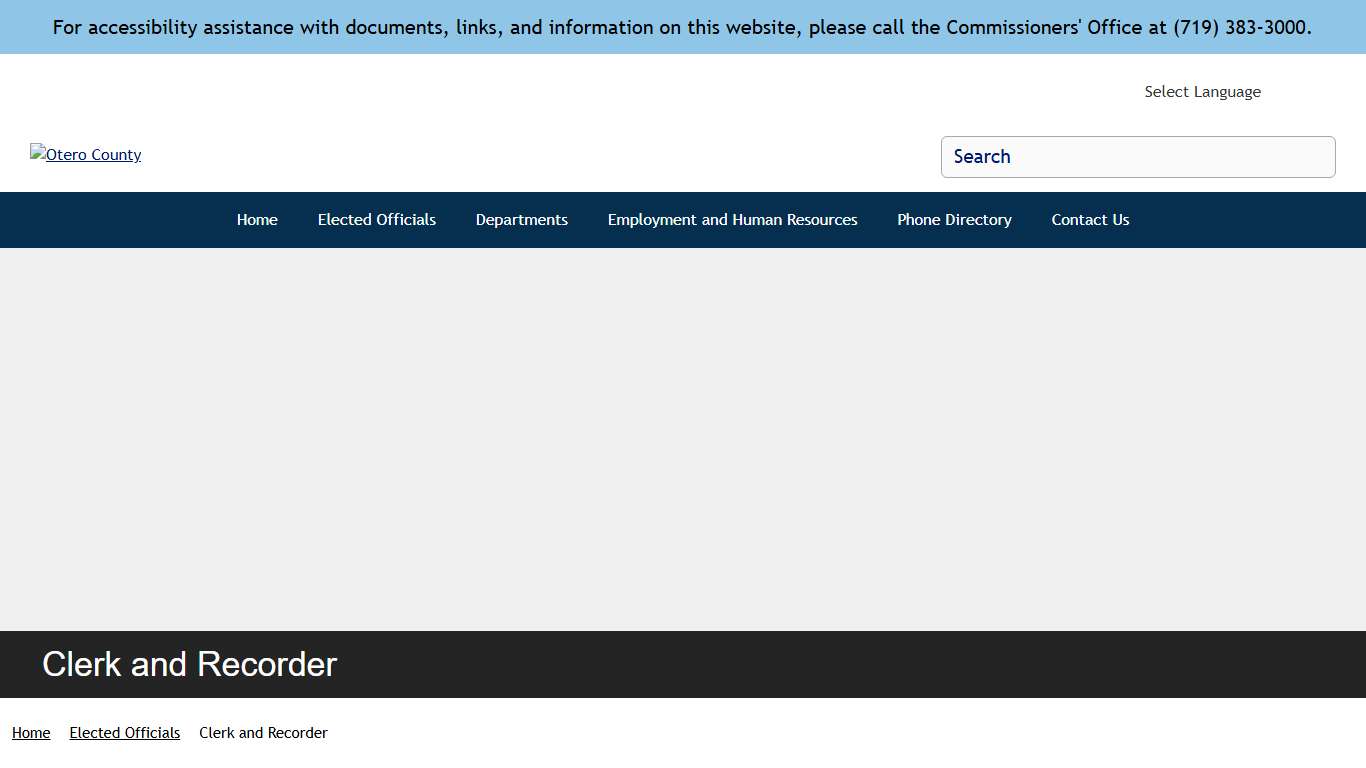 Clerk and Recorder | Otero County